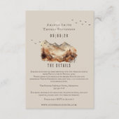 エレガントな農村の秋の山岳風景のウェディング エンクロージャーカード (正面)