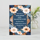 エレガントな農村風の花のフラットな感謝カード サンキューカード (スタンド正面)