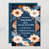 エレガントな農村風の花のフラットな感謝カード サンキューカード (正面/裏面)