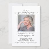 エレガントな追悼写真　お別れ会・葬儀・法要 招待状 (裏面)