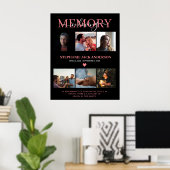 エレガントな追憶 6枚の写真を飾ったメモリアル ポスター (ホームオフィス)