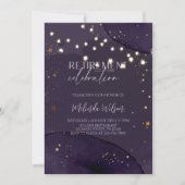 エレガントな退職祝賀会 招待状 (正面)