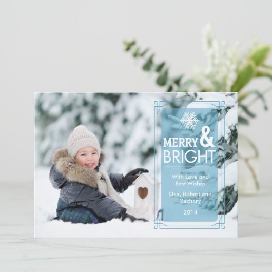 エレガントな透明物の休日の写真カードGroupon シーズンカード (スタンド正面)