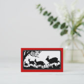 エレガントな連続したシカの旧式なドイツのスタイル 名刺 (スタンド正面)