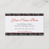 エレガントな連続したシカの旧式なドイツのスタイル 名刺 (裏面)