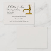 エレガントな配管及び暖房サービス 名刺 (正面/裏面)