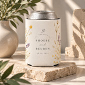 エレガントな野の花の結婚式 缶クーラー