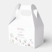 エレガントな野の花の花ウェディング フェイバーボックス (裏面サイド)