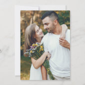 エレガントな野の花の草原の写真の結婚式 招待状 (裏面)