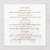 エレガントな野の花の草原 スクエア ウェディング  メニュー (裏面)