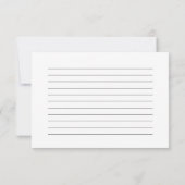 エレガントな野の花 ブライダルシャワーレシピカード 招待状 (裏面)