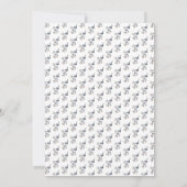 エレガントな野生の花と花緑の結婚式 招待状 (裏面)