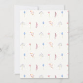 エレガントな野生の花のプリンセス スワン ガール ベイビー シャワー 招待状 (裏面)