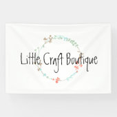 エレガントな野生の花のラインアートの花輪 横断幕 (横)