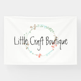 エレガントな野生の花のラインアートの花輪 横断幕