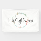 エレガントな野生の花のラインアートの花輪 横断幕 (横)