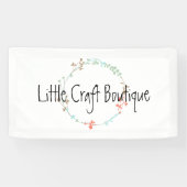 エレガントな野生の花のラインアートの花輪 横断幕 (横)