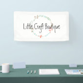 エレガントな野生の花のラインアートの花輪 横断幕 (トレードショー)