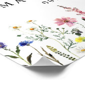 エレガントな野生の花の写真による生命の祝い ポスター (角)