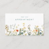 エレガントな野生の花畑 予約カード (正面)