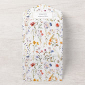 エレガントな野生の花 RSVP QRコード ウェディング オールインワン招待状 (外側)