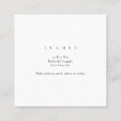 エレガントな野菜resturant名刺 スクエア名刺 (裏面)