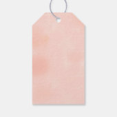 エレガントな金と桃の花の結婚式の好意タグ ギフトタグ (裏面)