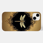 エレガントな金のトンボのイラスト Case-Mate iPhoneケース (裏面 (横))