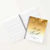 エレガントな金の箔押しのレシピブック ノートブック (内部)