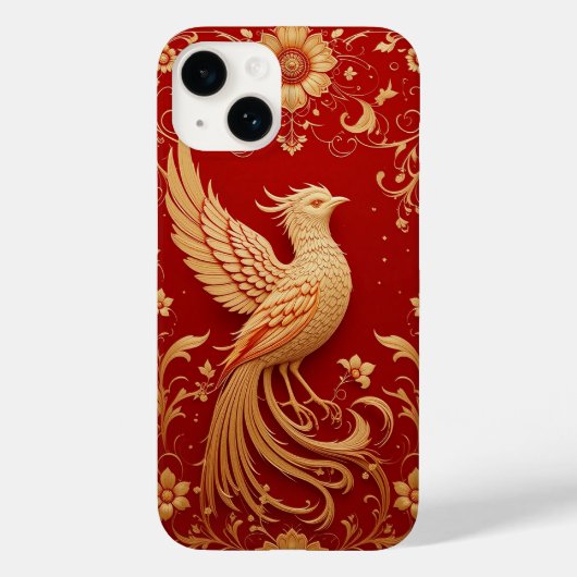 エレガントな金の鳥のデザイン Case-Mate iPhoneケース (裏面)