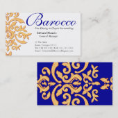 エレガントな金めっきされたダマスク織の飲食業カード 名刺 (正面/裏面)