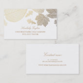 エレガントな金ゴールドおよび白い紅葉 名刺 (正面/裏面)