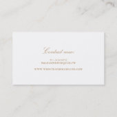 エレガントな金ゴールドおよび白い紅葉 名刺 (裏面)