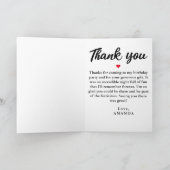 エレガントな金ゴールドおよび黒い誕生日は感謝していしています カード (内部)