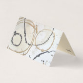 エレガントな金ゴールドおよび黒の抽象芸術 名刺 (裏面)