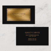 エレガントな金ゴールドのきらめく 名刺 (正面/裏面)