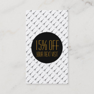 エレガントな金ゴールドのはさみ-美容師-割引 割引カード