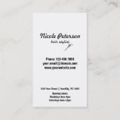 エレガントな金ゴールドのはさみ-美容師-割引 割引カード (裏面)