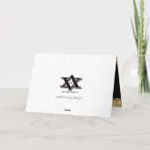 エレガントな金ゴールドのクリスマスの挨拶状 シーズンカード (裏面)