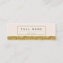 エレガントな金ゴールドのグリッターの小型名刺