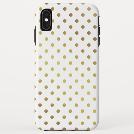 エレガントな金ゴールドのグリッターの水玉模様パターン Case-Mate iPhoneケース (裏面)