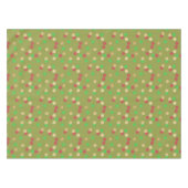 エレガントな金ゴールドのグリッターの赤い緑のクリスマスの紙吹雪 テーブルクロス (正面(横))