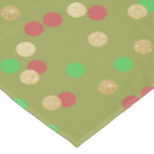 エレガントな金ゴールドのグリッターの赤い緑のクリスマスの紙吹雪 テーブルクロス (アングル)