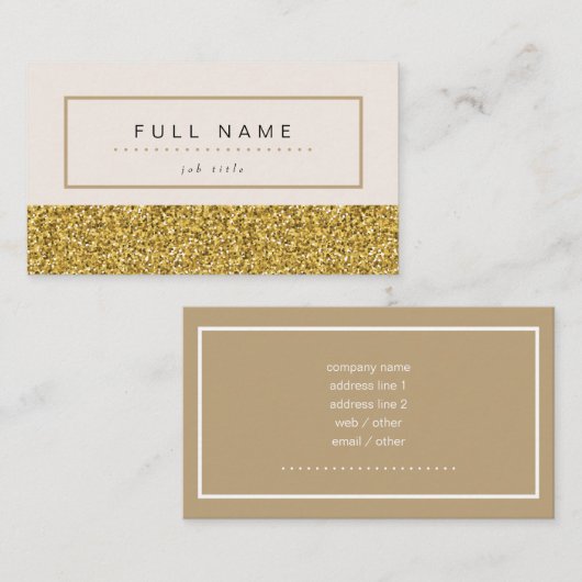 エレガントな金ゴールドのグリッターの輝きの名刺 名刺 (正面/裏面)