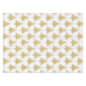 エレガントな金ゴールドのグリッター及び白い大理石のクリスマスツリー テーブルクロス (正面(横))