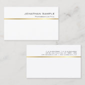 エレガントな金ゴールドのストライプのデザインの専門のシックな平野 名刺 (正面/裏面)