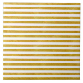 エレガントな金ゴールドのストライプ-カスタムあなたの色 タイル