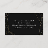 エレガントな金ゴールドのパイナップル 名刺 (裏面)