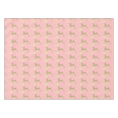 エレガントな金ゴールドのピンクのクリスマスのトナカイパターン テーブルクロス (正面(横))