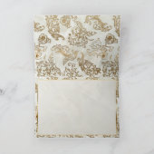 エレガントな金ゴールドのフェイクな大理石のモノグラム ノートカード (内部)